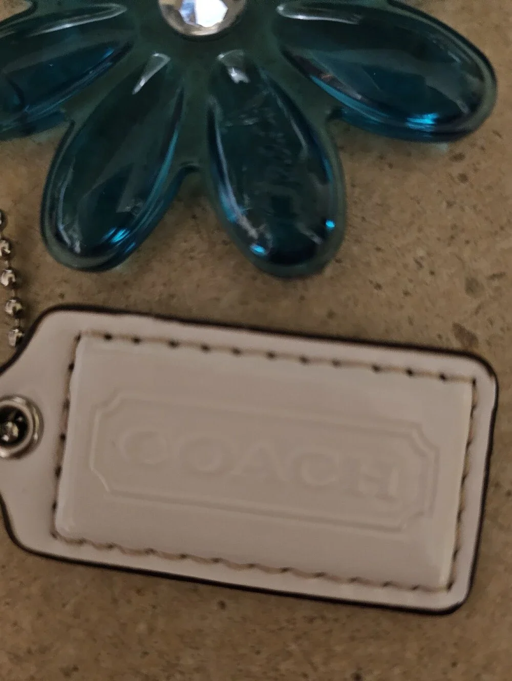 Coach Poppy Aqua Daisy Charm